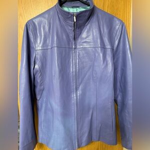 Vintage 90’s Gallery Women's Lilac Purple Leather Classic Jacket Size XL